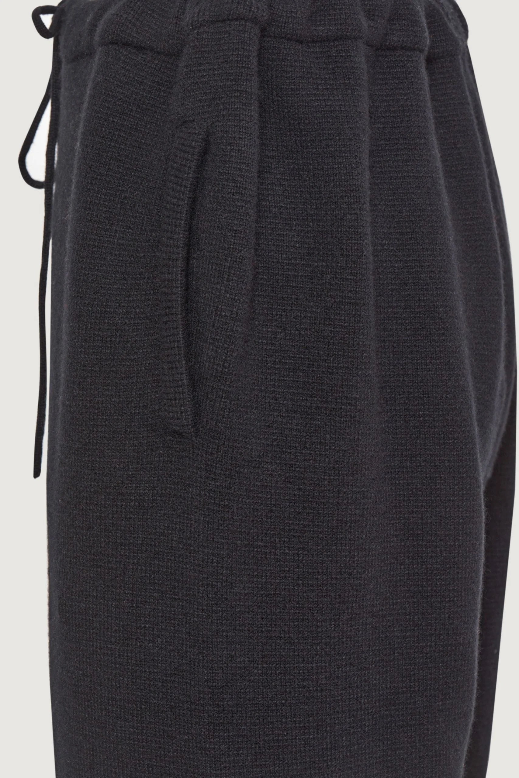 Black Solid Cashmere Pants - Image 5