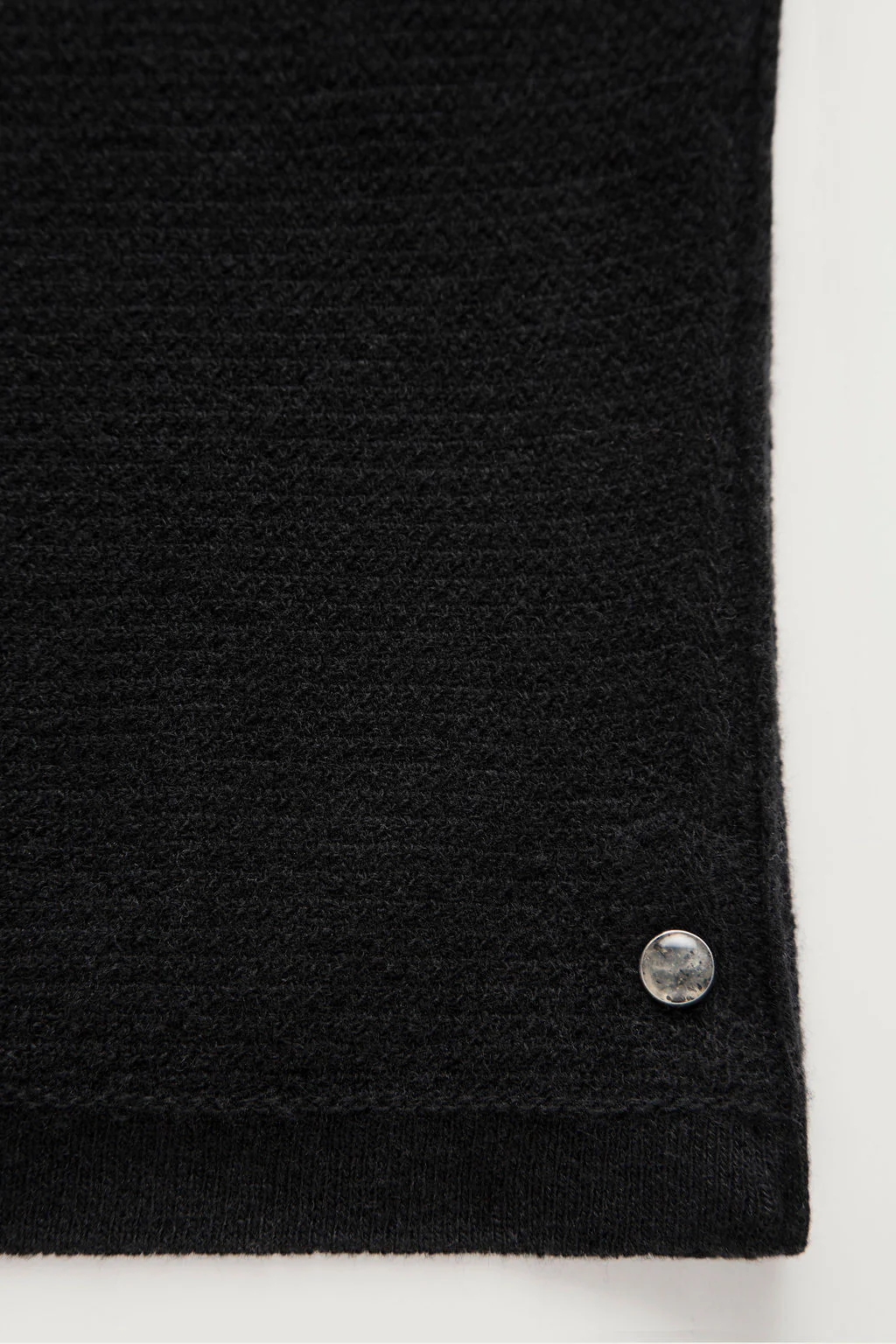 Black Signature Knit Cashmere T-Shirt - Image 3