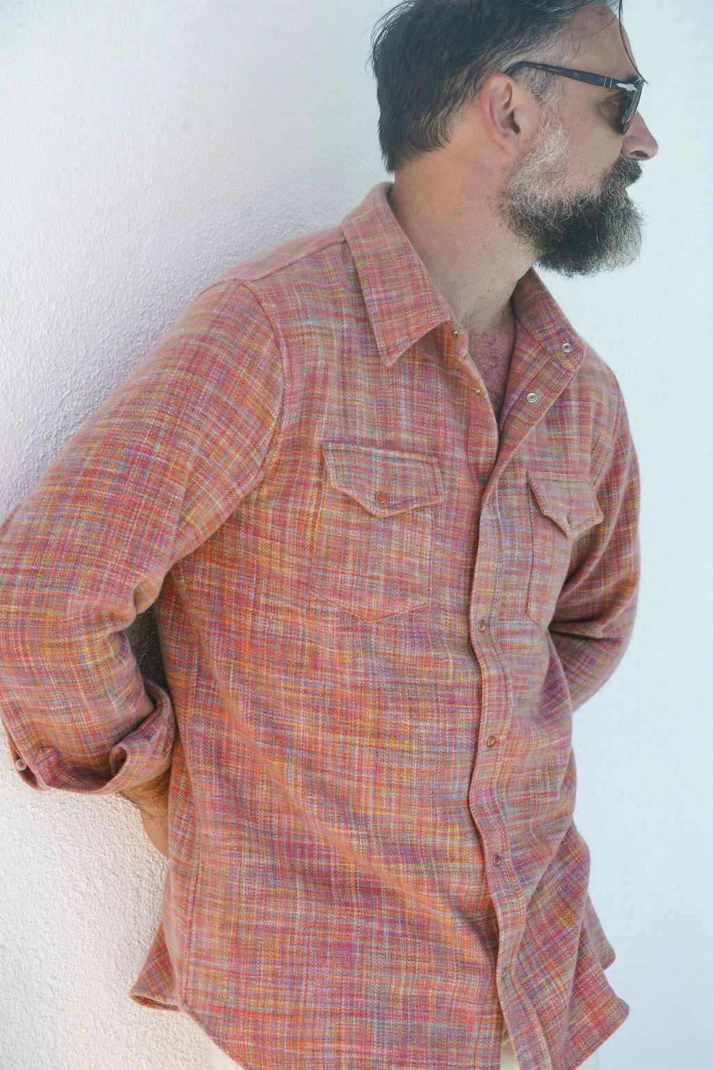Flower Space Dye Cashmere Shirt - Image 5