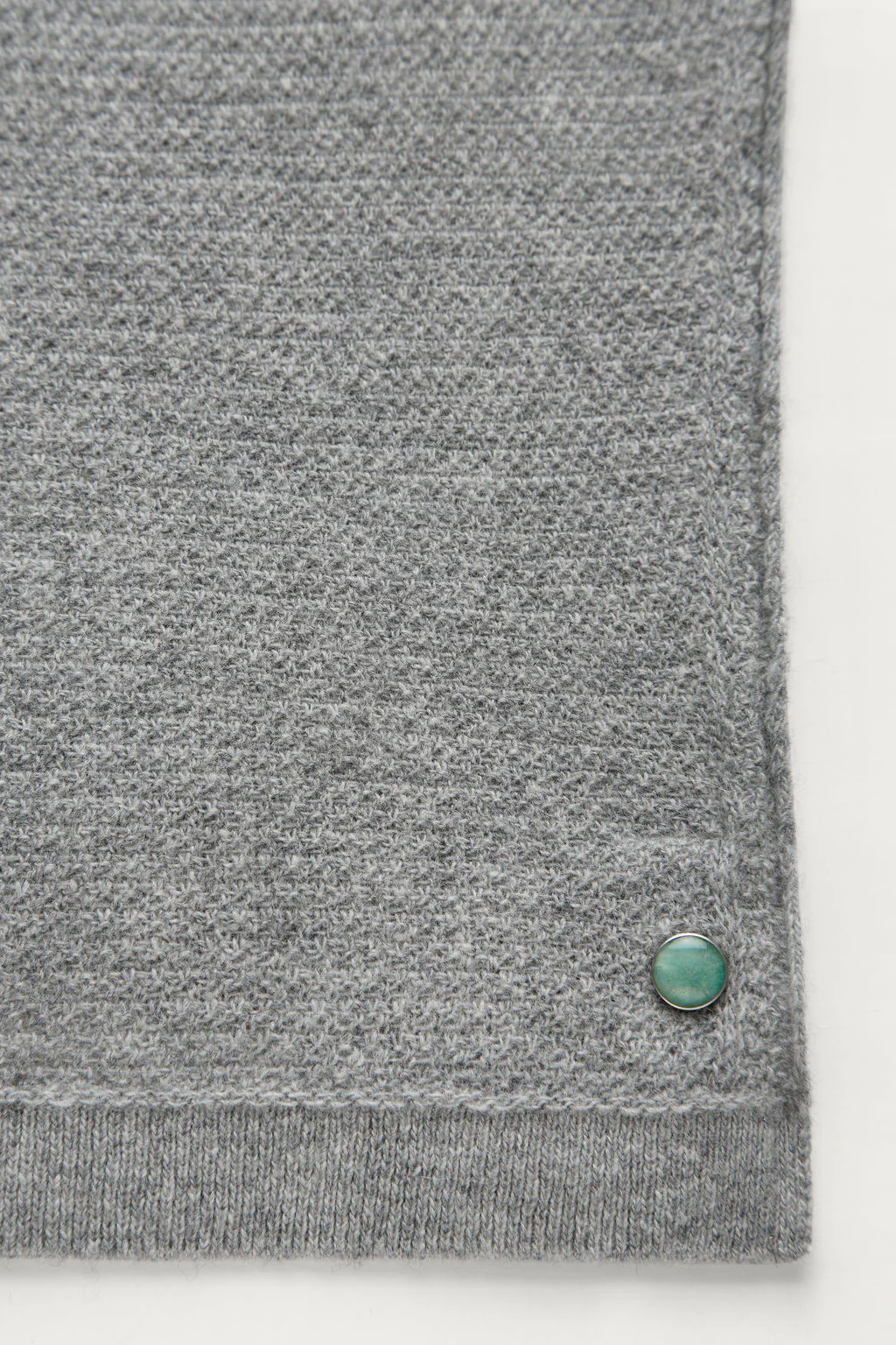 Heather Grey Signature Knit Cashmere T-Shirt - Image 3
