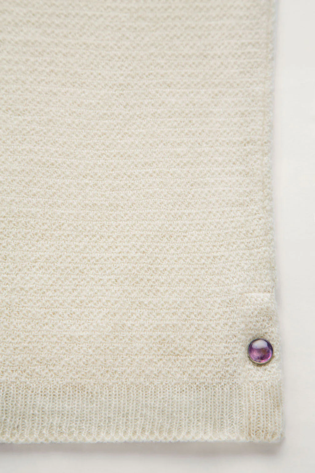 Ivory Signature Knit Cashmere T-Shirt - Image 3