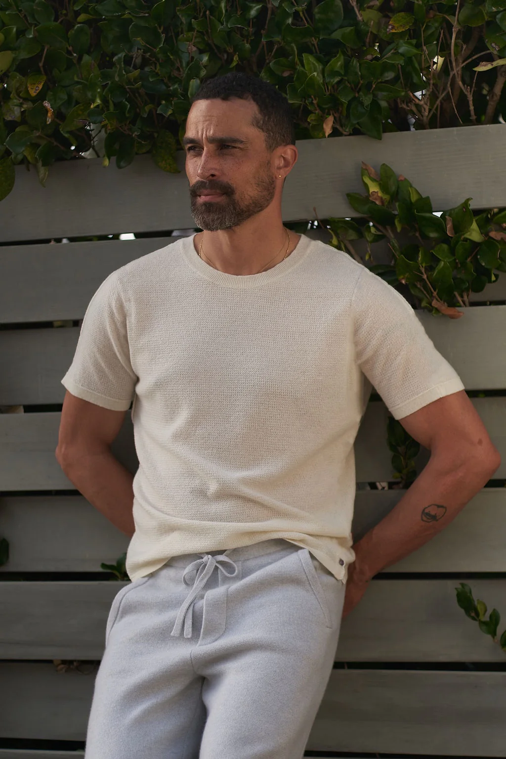 Ivory Signature Knit Cashmere T-Shirt - Image 6