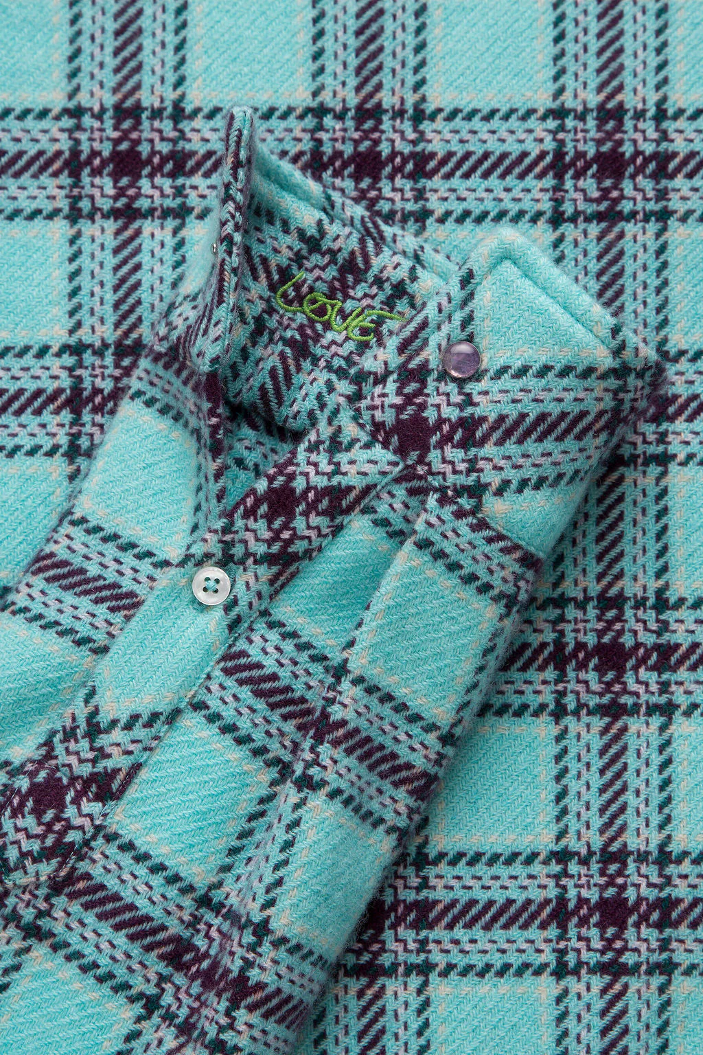 Lagoon Tartan Cashmere Shirt - Image 3