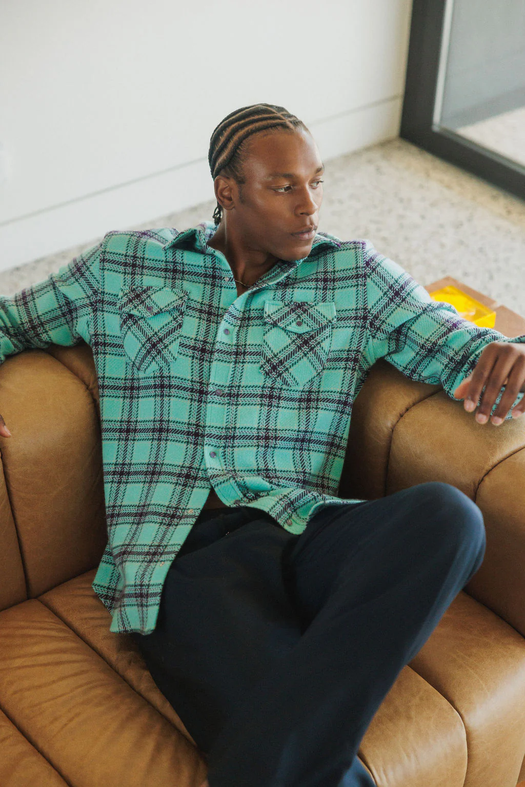 Lagoon Tartan Cashmere Shirt - Image 5