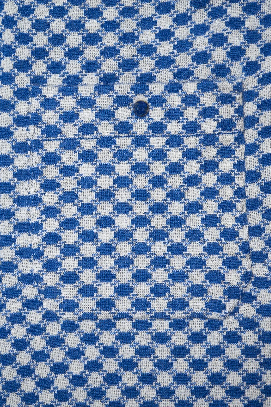 Lapis Dot Cashmere Boat Short - Image 4