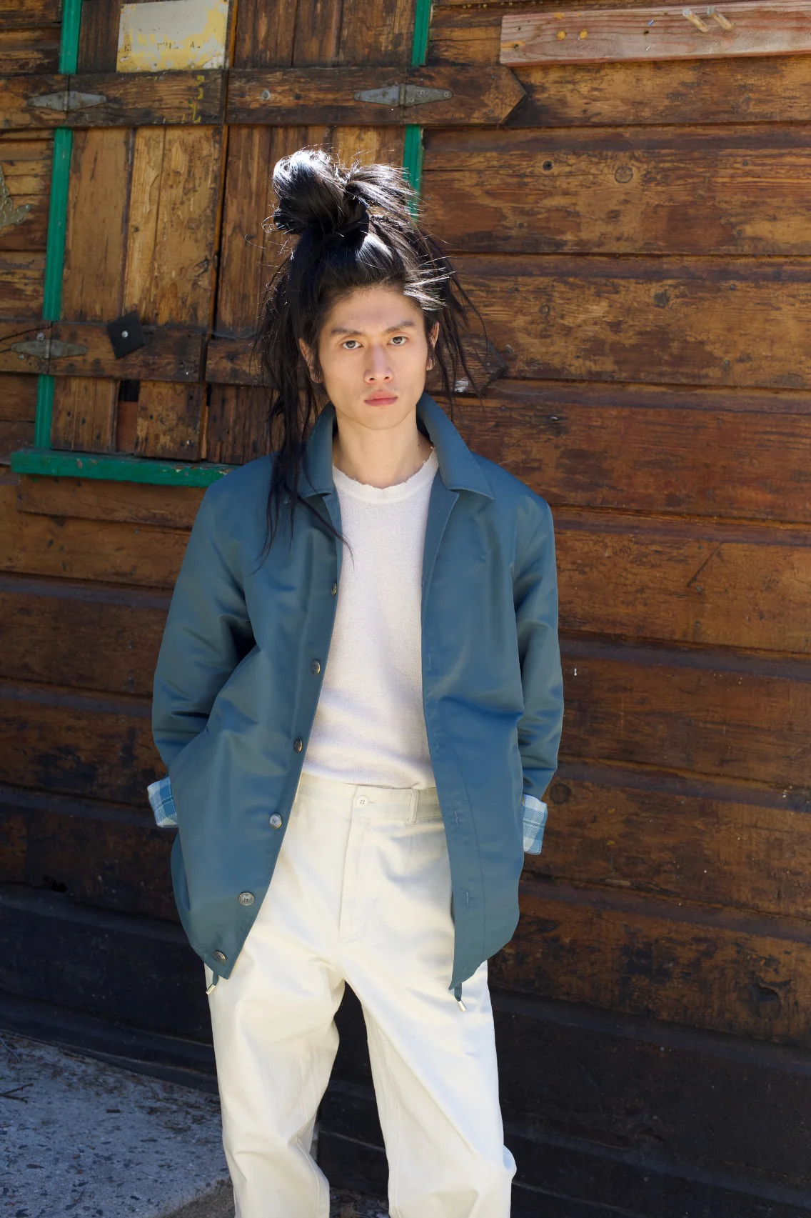 Parachute Cashmere Jacket - Slate - Image 8