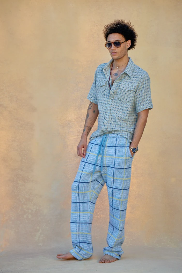 Rain Tartan Knit Cashmere Pant - Image 4