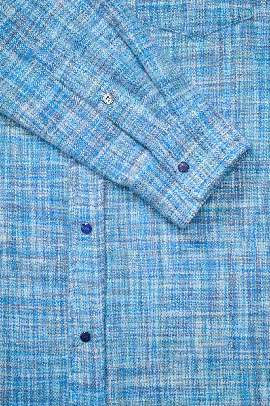 Sapphire Space-Dyed Cashmere Shirt - Image 3