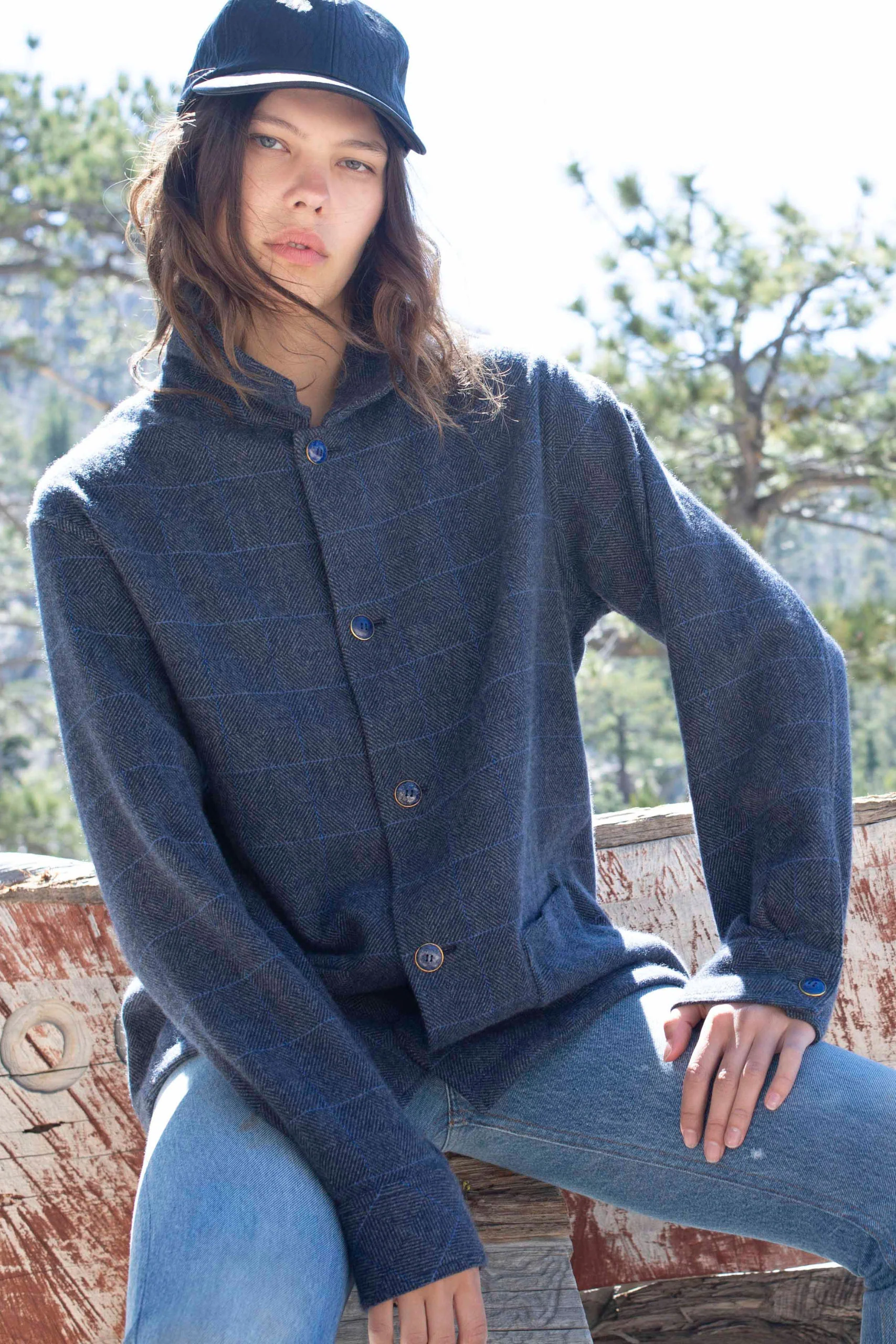 Wizard Herringbone Cashmere Lounge Jacket - Image 6