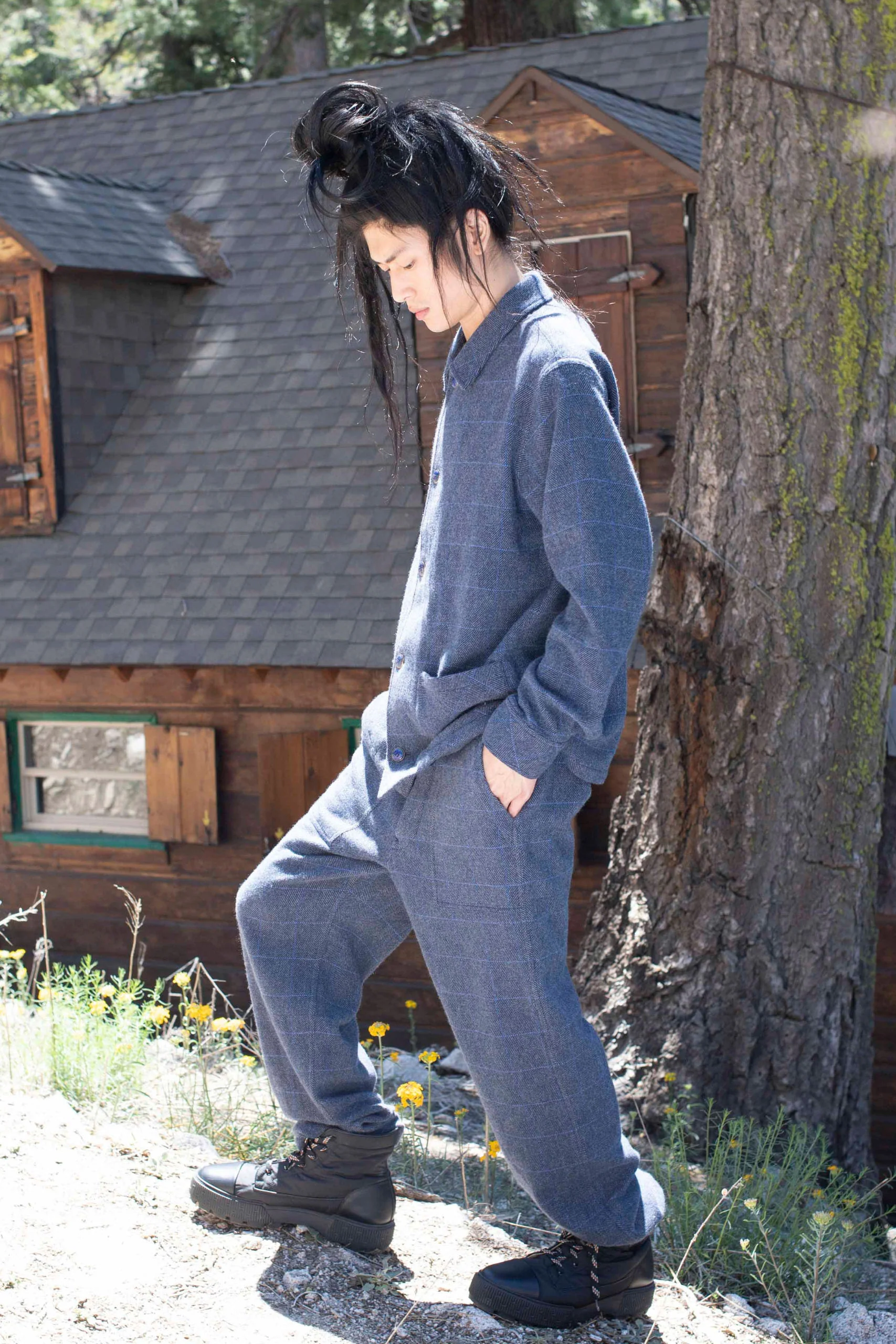 Wizard Herringbone Cashmere Lounge Pant - Image 4